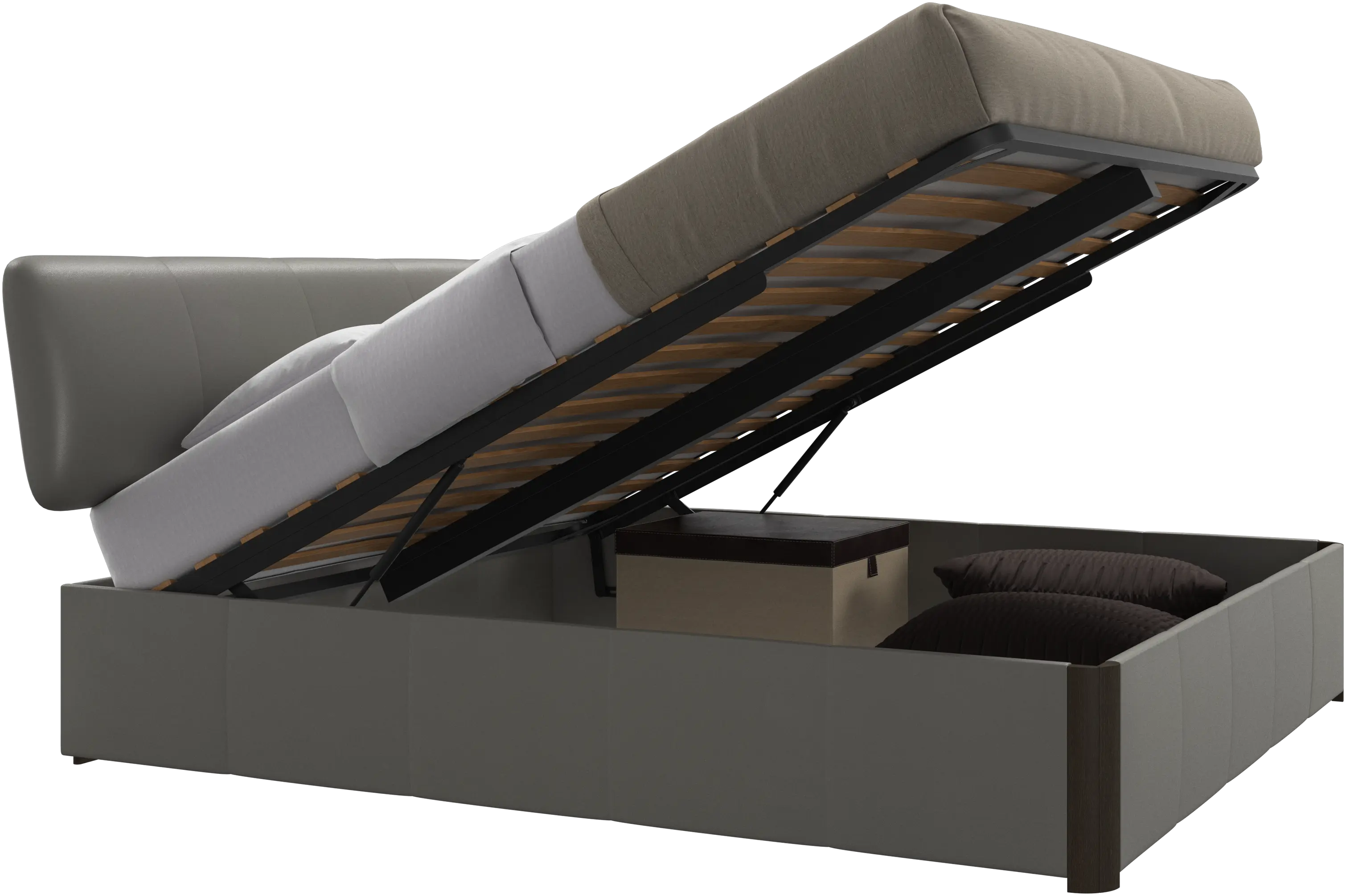 収納付きデザイナーベッド | コレクションはこちら - レザー | ボー